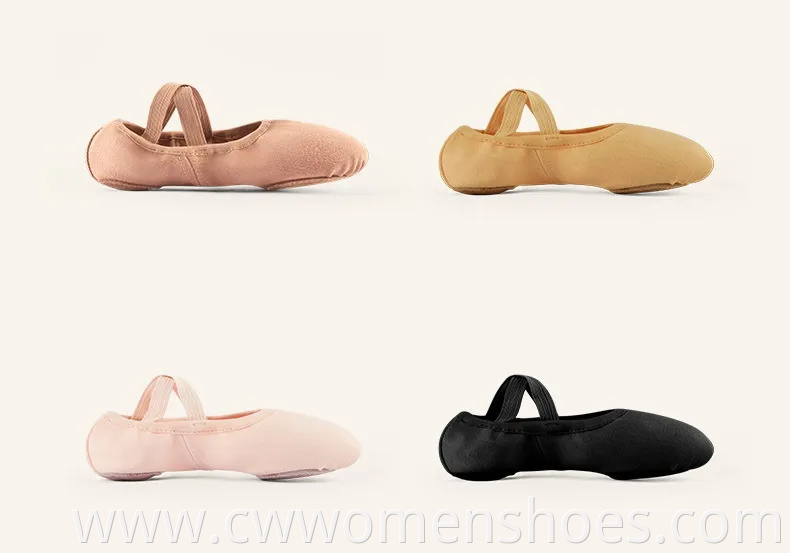 Women Ballet Shoes Highly Stretch Canvas Dance Slipper Yoga Shoes for Girls/Adults
